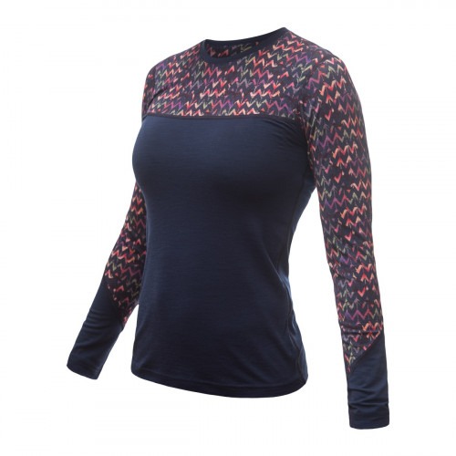 Дамска мерино тениска MERINO IMPRESS tee ls BLU